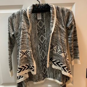 Black and cream cardigan